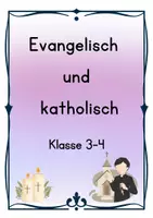 Vorschau - Unterrichtsreihen - Themenheft / Einheit Konfessionen evangelisch und katholisch ; Martin Luther ; Reformation 95 Thesen - differenziert - mit Lösung (Klasse 3 / 4) - Seite 1