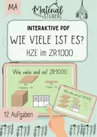 Vorschau - Stationenlernen - Zahlenraumerweiterung - ZR1000 - Dienes Material - interaktive PDF - Deckblatt