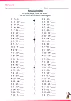 Vorschau - Arbeitsblätter - Einmaleins - Punkt vor Strich - Kettenaufgaben - Mathe 3.- 4.Klasse - Deckblatt