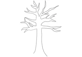 Vorschau - Mal- und Bastelvorlagen - Fensterbild: (Herbst-)Baum | Gemeinschaftsbild | Schneiden und Falten - Seite 1