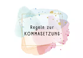 Vorschau - Merkblätter - Faltbuch mit den wichtigsten Regeln zur Kommasetzung - Deckblatt