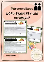 Vorschau - Fördermaterial/Inklusion - Partnerdiktat: Wozu brauchen wir Vitamine? - Deckblatt