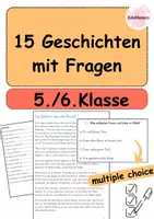 Vorschau - Unterrichtsreihen - Lesen und Verstehen | 15 Geschichten mit Fragen | 4.-6. Klasse - Deckblatt