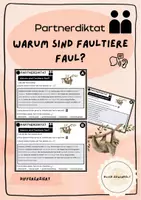 Vorschau - Fördermaterial/Inklusion - Partnerdiktat: Warum ist ein Faultier faul? - Deckblatt
