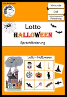 Vorschau - Spiele - Sprachförderung zu Halloween: Lotto (DaZ/DaF) - Deckblatt