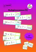 Vista previa - Tarjetas / Manipulativos - Juego de asociacion de multiplicaciones (II) - Portada