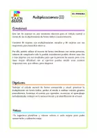 Vista previa - Tarjetas / Manipulativos - Juego de asociacion de multiplicaciones (II) - página 1
