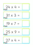 Vista previa - Tarjetas / Manipulativos - Juego de asociacion de multiplicaciones (II) - página 3