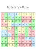 Vorschau - Stationenlernen - Legespiele 100er-Tafel - Puzzle - Seite 1