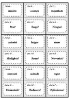 Vorschau - Spiele - "Ich habe - Wer hat?" (Französisch-Vokabelspiel): Sentiments et émotions - Seite 2