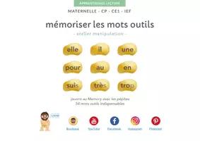 Aperçu - Jeux - Les 54 pépites mots outils à imprimer - Page 1