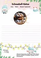 Vorschau - Unterrichtsreihen - Wichtelrezept: Schneeball-Kekse | Vegetarische Weihnachtsbäckerei | Hauswirtschaft Klasse 5–9 - Seite 1