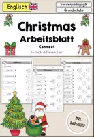 Vorschau - Arbeitsblätter - Christmas Weihnachten Arbeitsblatt differenziert - Englisch - Deckblatt