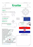 Vorschau - Arbeitsblätter - Steckbriefe Europa-Kroatien - Deckblatt
