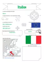 Vorschau - Arbeitsblätter - Steckbriefe Europa-Italien - Deckblatt