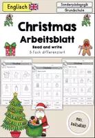 Vorschau - Arbeitsblätter - Christmas Weihnachten Arbeitsblatt Wortschatz differenziert - Englisch - Deckblatt