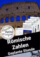 Vorschau - Stundenentwürfe - Römische Zahlen komplette geplante Stunde Arbeitsblätter Museumsgang Partnerarbeit - Deckblatt