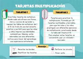 Vista previa - Hojas de trabajo - Dos tipos de llaveros interactivos para aprender a Multiplicar - página 1