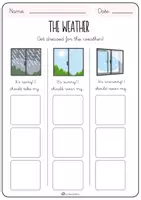 Vista previa - Unidades / Secuencias / Situaciones de Aprendizaje - THE WEATHER. Fichas para trabajar el tiempo y la ropa en inglés - página 3