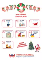 anteprima - Flashcard - Calendario dell'avvento in inglese - Advent calendar - Pagina 2
