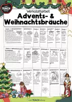 Vorschau - Arbeitsblätter - Werkstattarbeit - Advents- und Weihnachtsbräuche Klasse 3/4 - Deckblatt