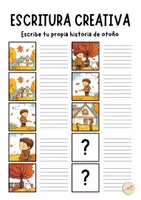 Vista previa - Hojas de trabajo - Escritura Creativa - cómic de otoño - página 1