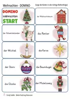 Vista previa - Juegos / Gamificación - juego alemán Navidad - Weihnachten Domino Deutsch - página 1