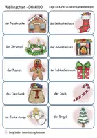 Vista previa - Juegos / Gamificación - juego alemán Navidad - Weihnachten Domino Deutsch - página 2