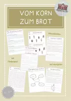 Vorschau - Arbeitsblätter - Vom Korn zum Brot - Deckblatt
