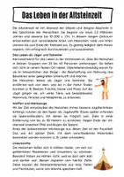 Vorschau - Arbeitsblätter - Das Leben in der Altsteinzeit - Seite 1