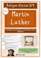 Vorschau - Stundenentwürfe - Martin Luther - Unterrichtsreihe Klasse 3/4 - Deckblatt