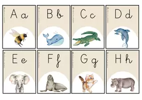 Vista previa - Tarjetas / Manipulativos - Abecedari d’animals - Portada