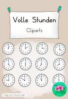 Vorschau - selbst erstellte Cliparts/Grafiken - Nützliche Cliparts Uhrzeit - Volle Stunden - Deckblatt