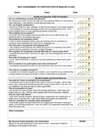 Vorschau - Anderer Materialtyp - Self-Assessment: Class Participation (Englisch Oberstufe) - Seite 2