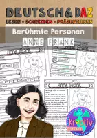 Vorschau - Arbeitsblätter - Lesen Schreiben Präsentieren zu Anne Frank - Deckblatt