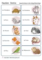 Vista previa - Juegos / Gamificación - HAUSTIERE (mascotas) domino Deutsch / Alemán - página 2