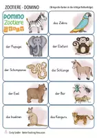 Vista previa - Juegos / Gamificación - ZOOTIERE domino Deutsch / Alemán - página 1