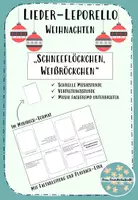 Vorschau - Arbeitsblätter - Schneeflöckchen, Weißröckchen - Ein Weihnachtslied-Leporello (Minibuch) - Deckblatt