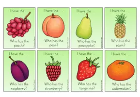 Vorschau - Bildkarten - Lesespiel "I have ... Who has ...?" - Fruits - Seite 3