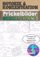 Vorschau - Mal- und Bastelvorlagen - Materialpaket: Weihnachten Windlichter Prickeln - Seite 1
