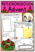 Vorschau - Arbeitsblätter - Advent Grundschule Reflexionsbogen - Deckblatt