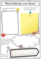 Vorschau - Arbeitsblätter - Advent Grundschule Reflexionsbogen - Seite 1