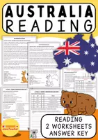 Vorschau - Arbeitsblätter - Discovering Australia – Reading Comprehension & Worksheets (Klasse 7-8) - Deckblatt