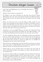 Vorschau - Arbeitsblätter - Leseübungen zum sinnentnehmenden Lesen: Drachen steigen lassen - Seite 1