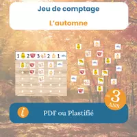 Aperçu - Apprentissages en autonomie - Le jeu pour compter sur le thème de l'automne - Page de couverture