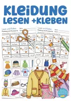 Aperçu - Feuilles d'exercices - Lesen und Kleben Kleidung Deutsch - Page de couverture