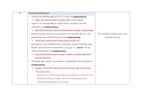 Vorschau - Stundenentwürfe - Ausdruck - Homonyme und Synonyme (Deutsch, Klasse 5-7) - Seite 1
