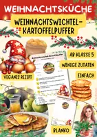 Vorschau - Unterrichtsreihen - Wichtelrezept: Kartoffelpuffer | Weihnachtsrezept | Hauswirtschaft Klasse 5–9 - Deckblatt