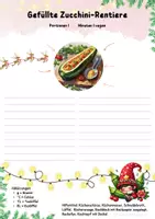 Vorschau - Unterrichtsreihen - Wichtelrezept: Gefüllte Zucchini-Rentiere | Veganes Weihnachtsrezept | Hauswirtschaft Klasse 5 bis 9 - Seite 1