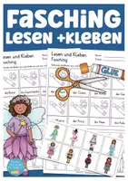 Vista previa - Juegos / Gamificación - Fasching / Karneval Lesen und Kleben Deutsch / Alemán - Portada